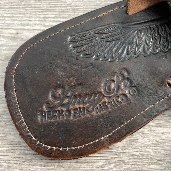 Anay Pe Mens Brown Design Slide Sandals - Picture 4 of 4